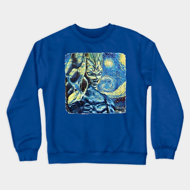 Vegita Van Gogh Style Crewneck Sweatshirt by todos